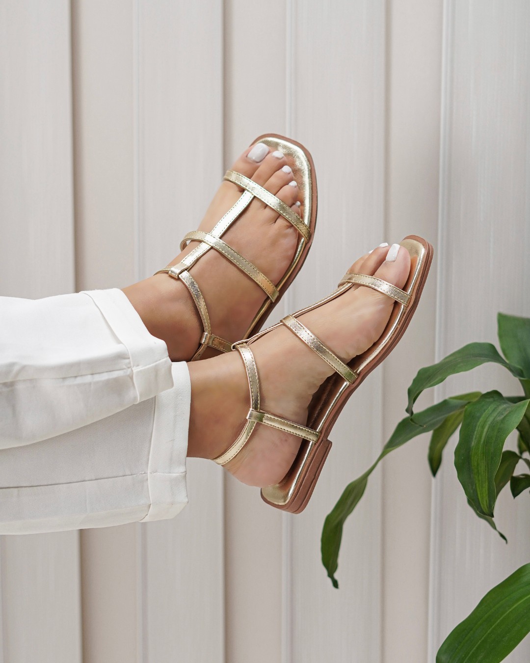 Sandalia Plana Sofía Sintético